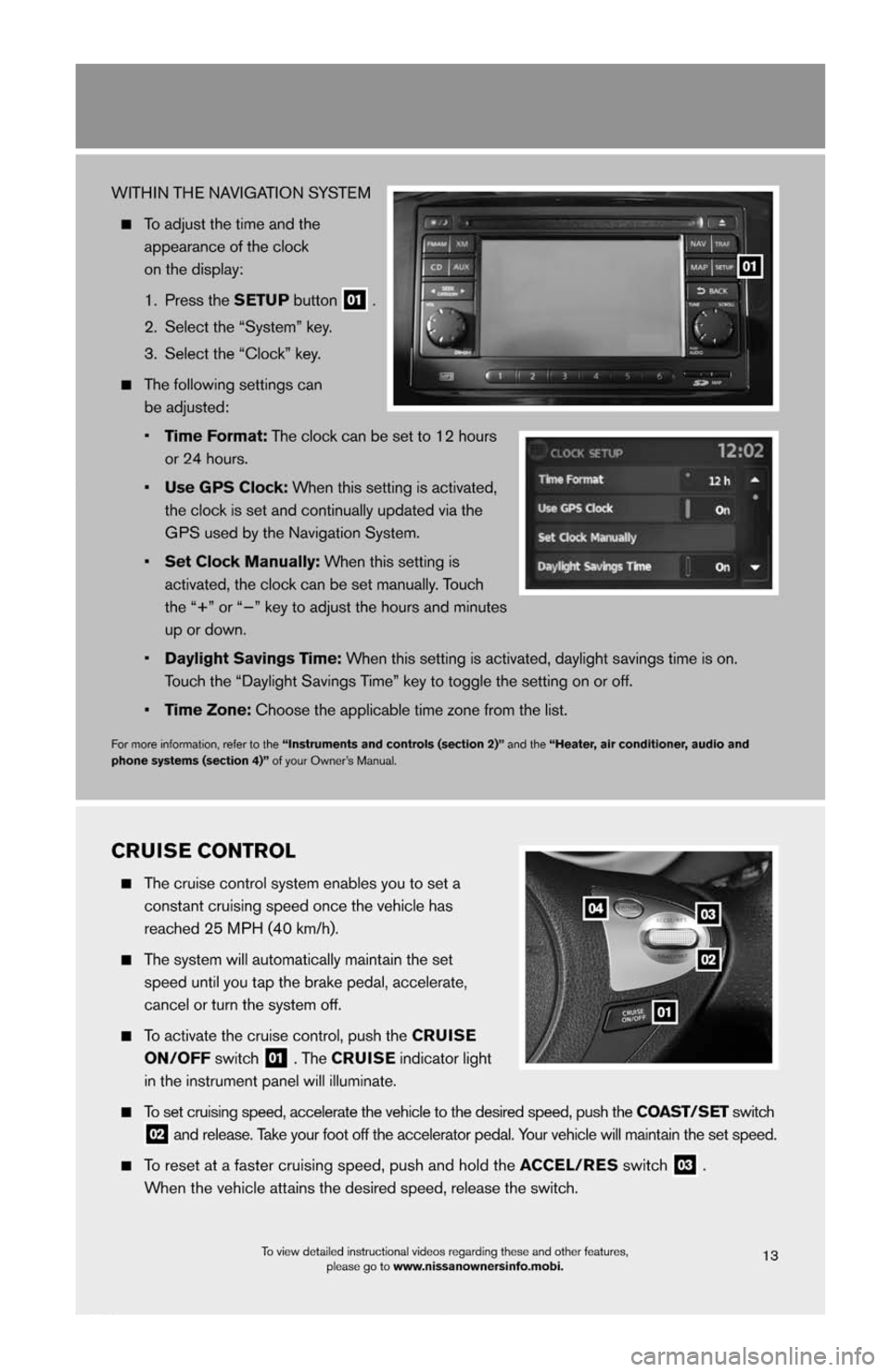 NISSAN JUKE 2013 F15 / 1.G Quick Reference Guide 