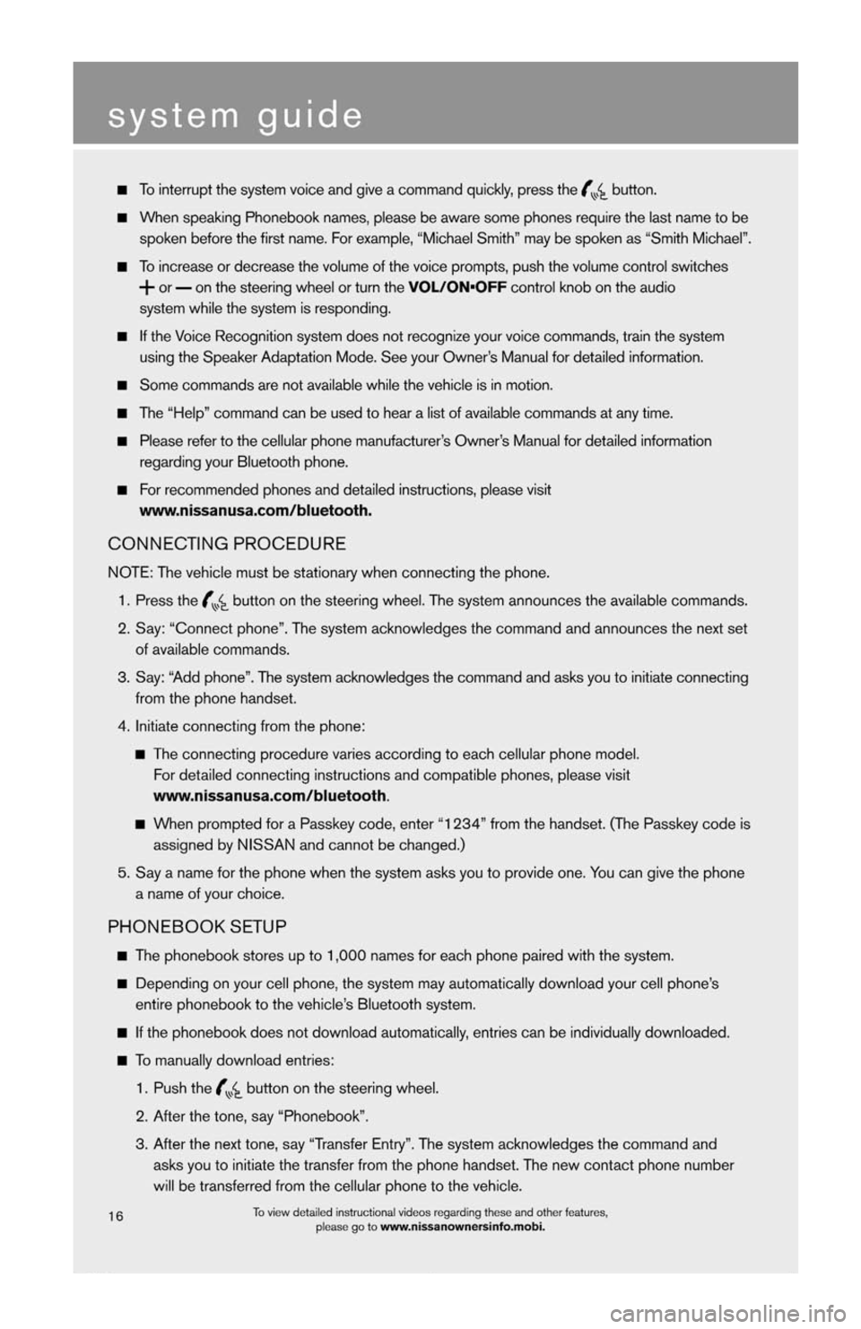 NISSAN JUKE 2013 F15 / 1.G Quick Reference Guide NISSAN JUKE 2013 F15 / 1.G Quick Reference Guide