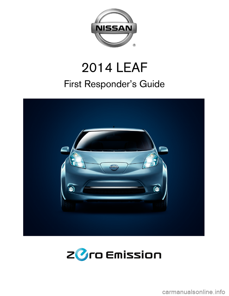 NISSAN LEAF 2014 1.G First Responders Guide 