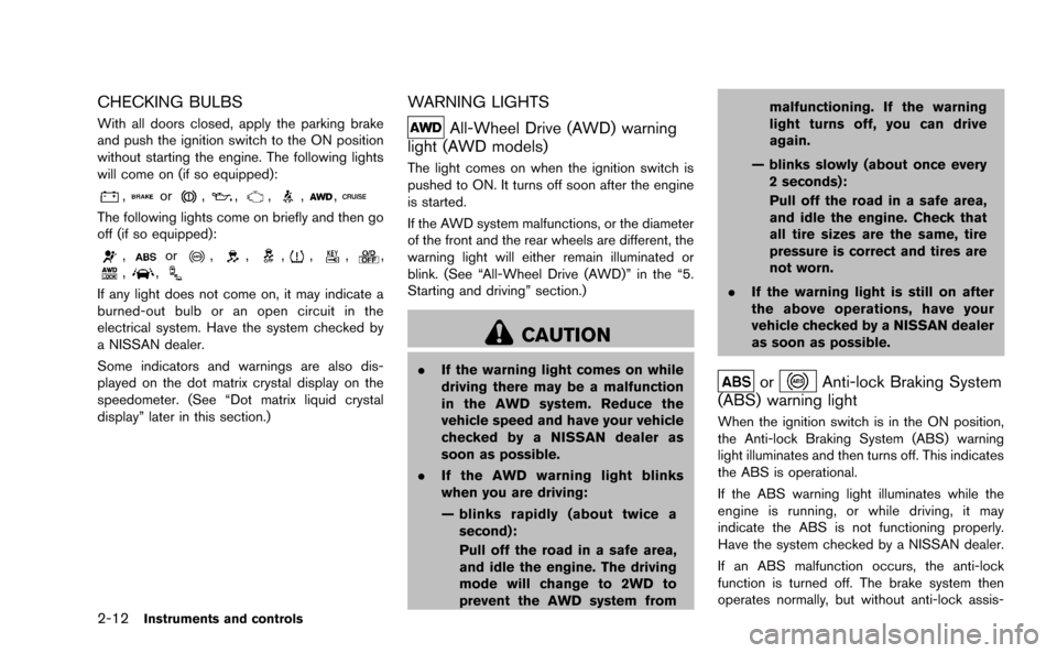 NISSAN MURANO 2014 2.G Owners Manual 