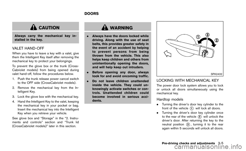 NISSAN MURANO 2014 2.G Owners Manual 