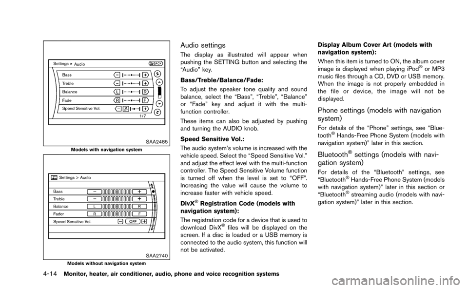 NISSAN MURANO 2014 2.G Owners Manual 