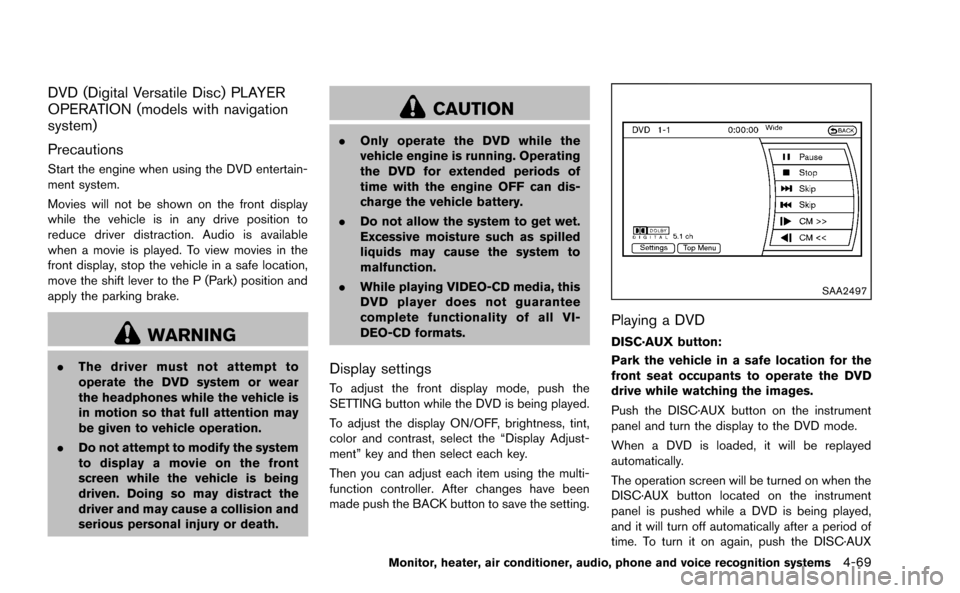 NISSAN MURANO 2014 2.G Owners Manual 