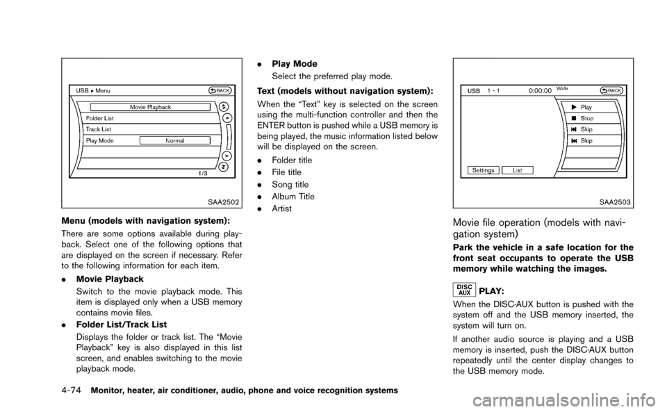 NISSAN MURANO 2014 2.G Owners Manual 