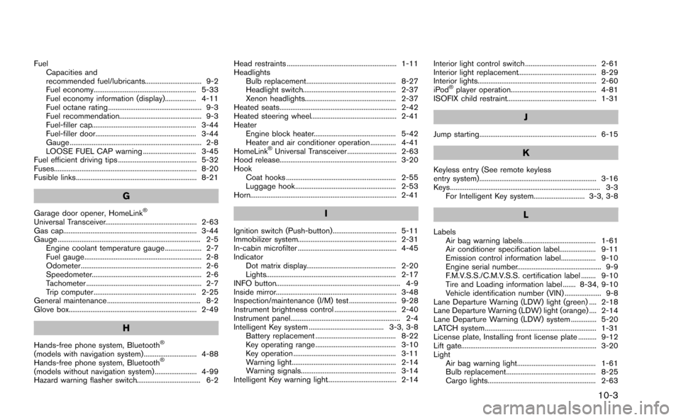 NISSAN MURANO 2014 2.G Owners Manual 