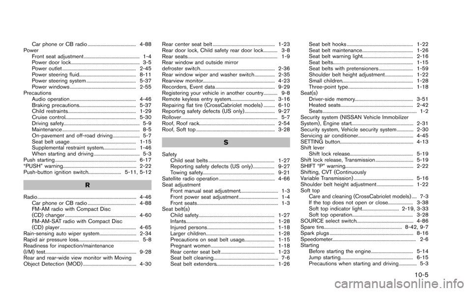 NISSAN MURANO 2014 2.G Owners Manual 