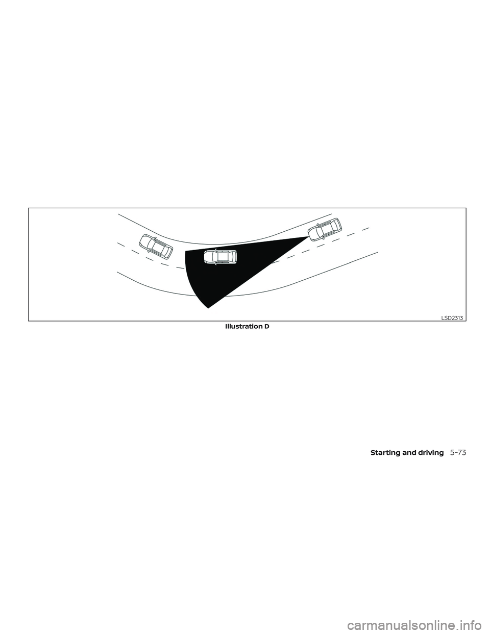 NISSAN ALTIMA 2018  Owner´s Manual Illustration D
LSD2313
Starting and driving5-73 
