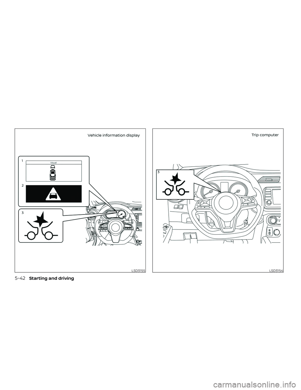 NISSAN LEAF 2018  Owner´s Manual LSD3155LSD3154
5-42Starting and driving 