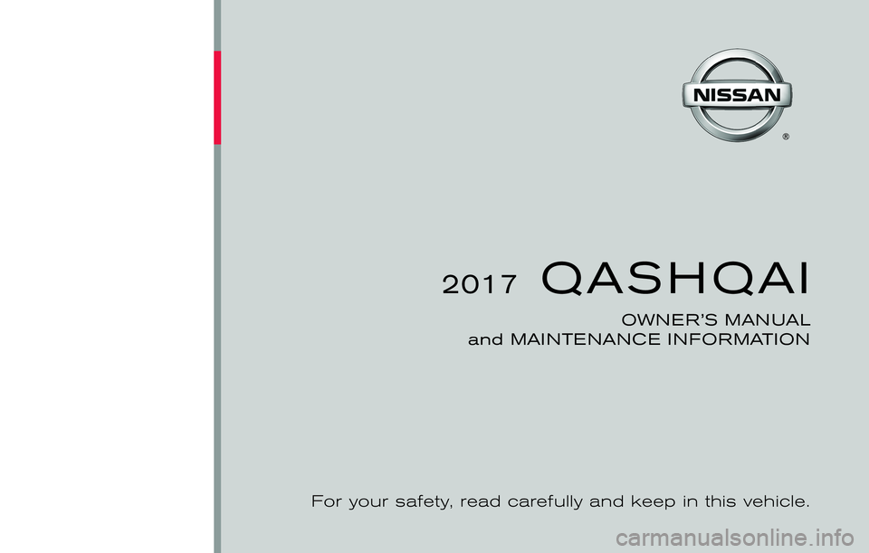 NISSAN QASHQAI 2017  Owner´s Manual 