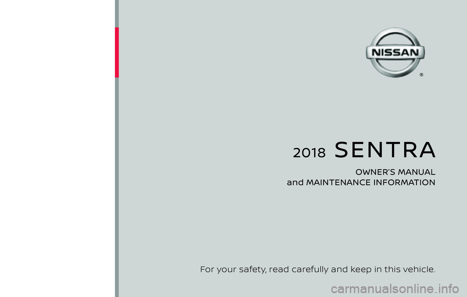 NISSAN SENTRA 2018  Owner´s Manual 