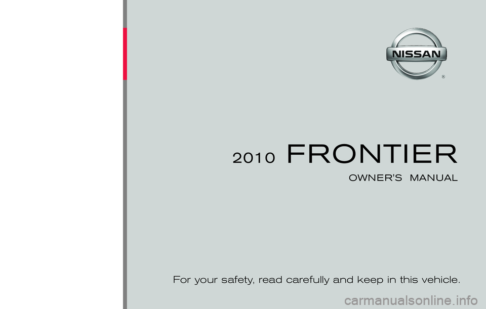 NISSAN FRONTIER 2010  Owner´s Manual 