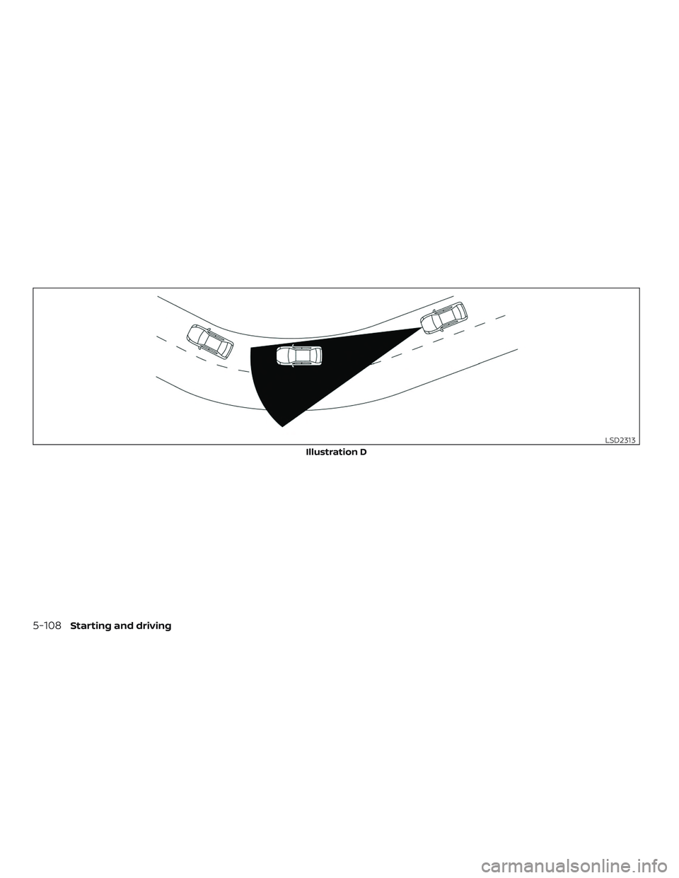 NISSAN MAXIMA 2020 Owner´s Manual Illustration D
LSD2313
5-108Starting and driving NISSAN MAXIMA 2020 Owner´s Manual Illustration D
LSD2313
5-108Starting and driving