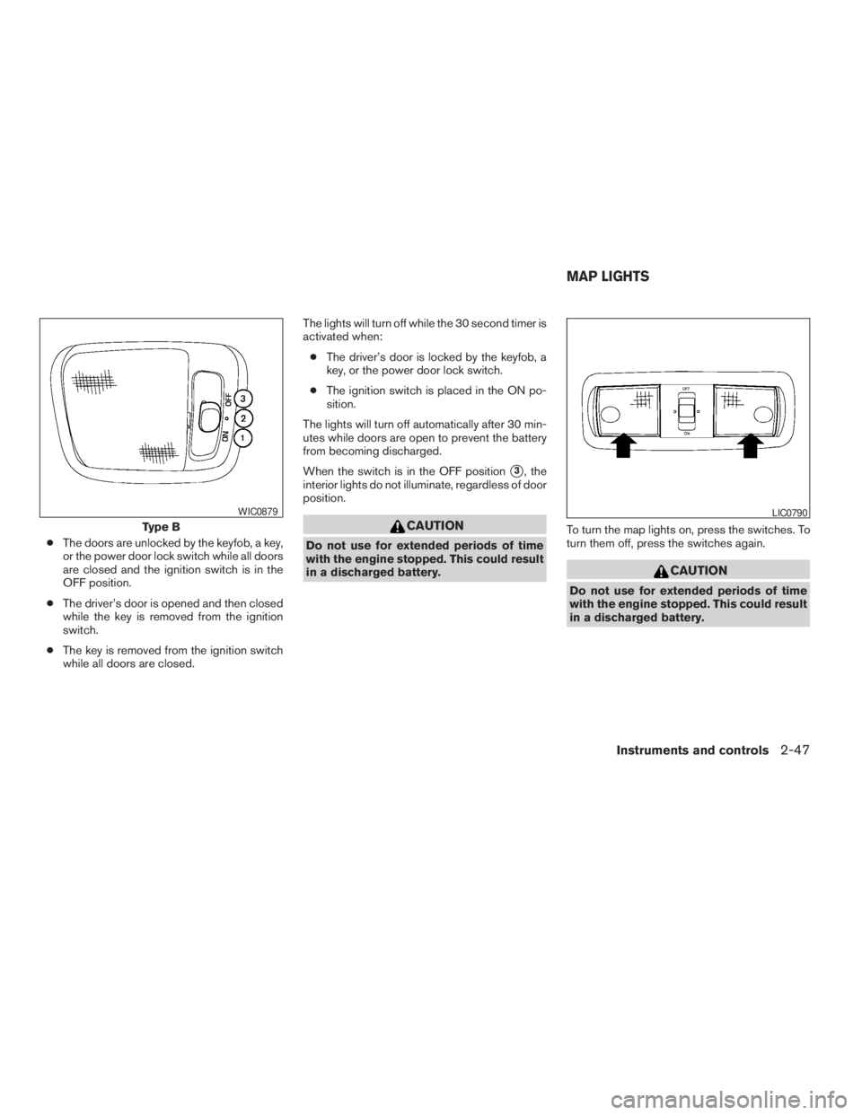 NISSAN XTERRA 2009 Owner´s Manual cThe doors are unlocked by the keyfob, a key,
or the power door lock switch while all doors
are closed and the ignition switch is in the
OFF position.
cThe driver’s door is opened and then closed
wh NISSAN XTERRA 2009 Owner´s Manual cThe doors are unlocked by the keyfob, a key,
or the power door lock switch while all doors
are closed and the ignition switch is in the
OFF position.
cThe driver’s door is opened and then closed
wh