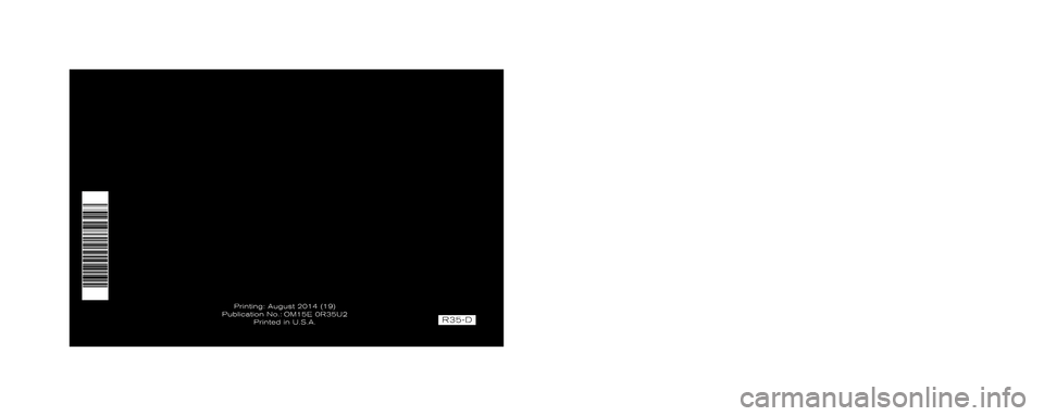NISSAN GT-R 2015 R35 Owners Manual NISSAN GT-R 2015 R35 Owners Manual