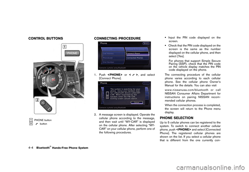 NISSAN GT-R 2016 R35 Multi Function Display Owners Manual �������
�> �(�G�L�W� ����� ��� � �0�R�G�H�O� �5����1 �@
4-4Bluetooth�