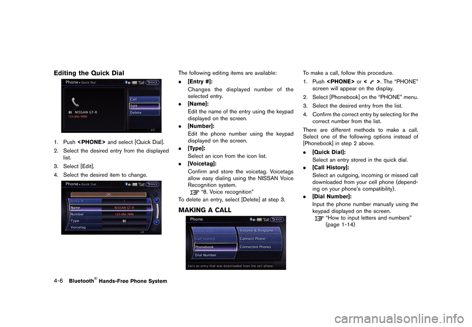 NISSAN GT-R 2016 R35 Multi Function Display User Guide �������
�> �(�G�L�W� ����� ��� � �0�R�G�H�O� �5����1 �@
4-6Bluetooth�