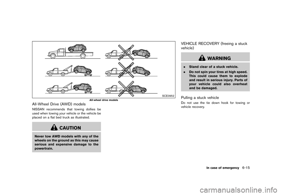 NISSAN JUKE 2016 F15 / 1.G Owners Manual �������
�> �(�G�L�W� ����� �� � �0�R�G�H�O� �)���� �@
SCE0952
All-wheel drive models
All-Wheel Drive (AWD) modelsGUID-F1452A8C-FBB7-4968-A917-24030A5251A3NISSAN recommends that to