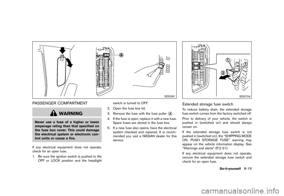 NISSAN 370Z COUPE 2017 Z34 Service Manual �������
�> �(�G�L�W� ����� �� �� �0�R�G�H�O� �����0�< �1�,�6�6�$�1 ����=��=��� �2�0���(���=���8� �@
SDI2361
PASSENGER COMPARTMENTGUID-6D518851-BE98-467C-B161-6C604C