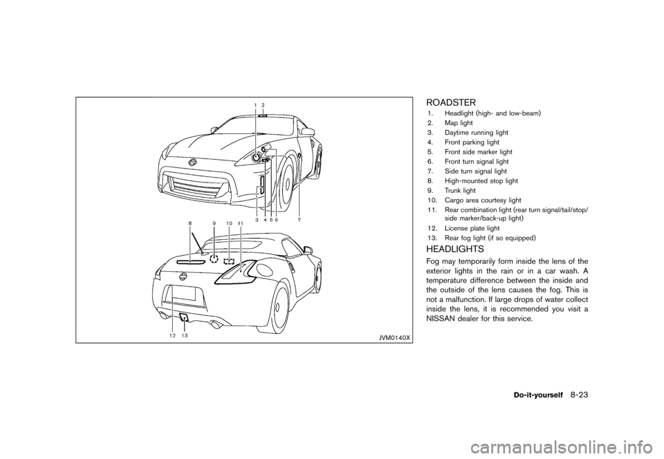 NISSAN 370Z COUPE 2017 Z34 Owners Manual �������
�> �(�G�L�W� ����� �� �� �0�R�G�H�O� �����0�< �1�,�6�6�$�1 ����=��=��� �2�0���(���=���8� �@
JVM0140X
ROADSTERGUID-DD6E3D5F-4BF6-4D01-9DFF-ADB1800DCFEF1. Hea