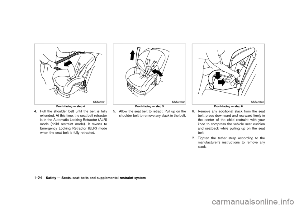 NISSAN 370Z COUPE 2017 Z34 Service Manual ������
�> �(�G�L�W� ����� �� �� �0�R�G�H�O� �����0�< �1�,�6�6�$�1 ����=��=��� �2�0���(���=���8� �@
1-24Safety Ð Seats, seat belts and supplemental restraint system
