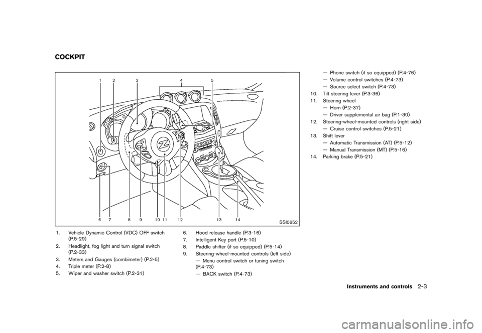 NISSAN 370Z COUPE 2017 Z34 Owners Manual ������
�> �(�G�L�W� ����� �� �� �0�R�G�H�O� �����0�< �1�,�6�6�$�1 ����=��=��� �2�0���(���=���8� �@
GUID-DACA7269-B34B-4621-8C57-828D42730C1C
SSI0652
1. Vehicle Dynam