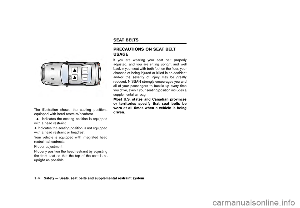 NISSAN GT-R 2017 R35 Owners Manual ������
�> �(�G�L�W� ����� �� �� �0�R�G�H�O� �����0�< �1�,�6�6�$�1 �*�7��5��5��� �2�0���(���5���8� �@
1-6Safety Ð Seats, seat belts and supplemental restraint system
J