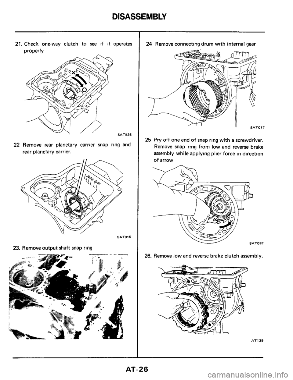 NISSAN 300ZX 1984 Z31 Automatic Transmission Workshop Manual 6ut~ deus Veqs indino artowau &z 
SLOlVS  