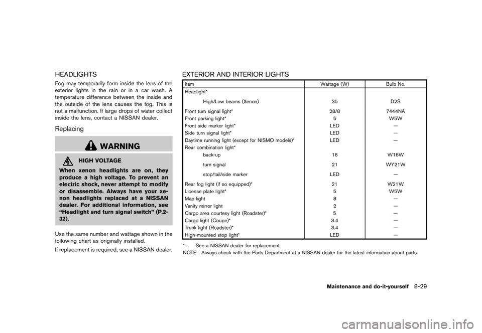 NISSAN 370Z 2010 Owners Manual NISSAN 370Z 2010 Owners Manual