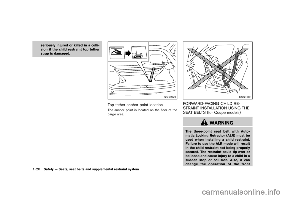 NISSAN 370Z 2010 Service Manual 10 Index
A
ABS (Anti-lock Braking System)...
............................ 5-26
Advanced air bag system ...
......................................... 1-33
Air bag system Advanced air bag system ...
... NISSAN 370Z 2010 Service Manual 10 Index
A
ABS (Anti-lock Braking System)...
............................ 5-26
Advanced air bag system ...
......................................... 1-33
Air bag system Advanced air bag system ...
...