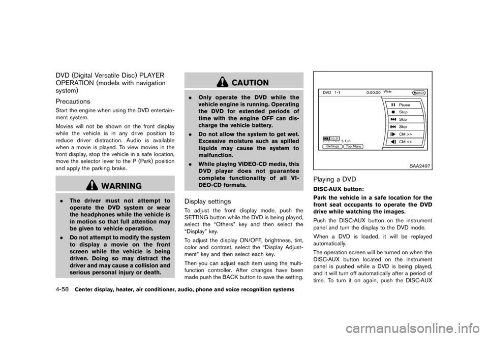 NISSAN 370Z 2012  Owners Manual 