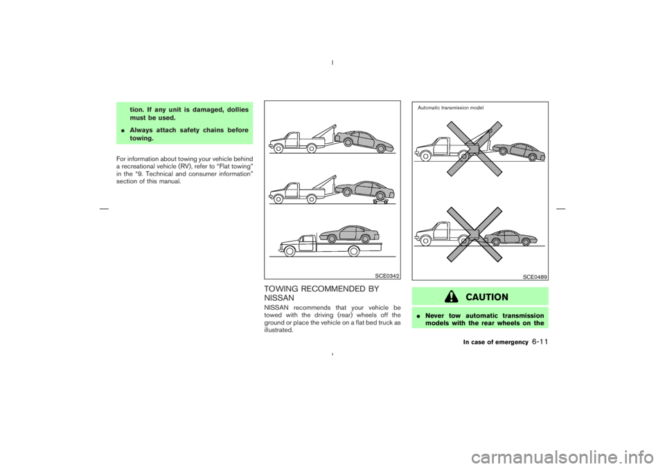 NISSAN 370Z 2009  Owners Manual SCE0489
In case of emergency
6-11 