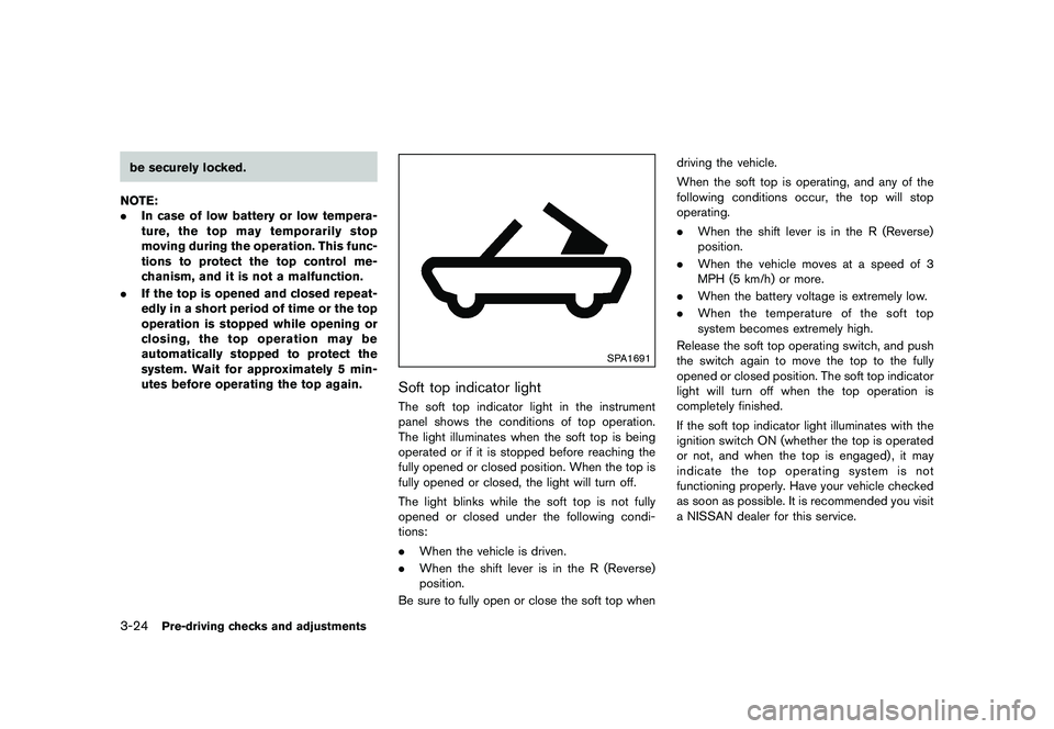 NISSAN 370Z 2017  Owners Manual Lights, Exterior and interior light replacement...
.... 8-24
Loading information (See vehicle
loading information) ...
................................................ 10-18
Lock Automatic door locks 