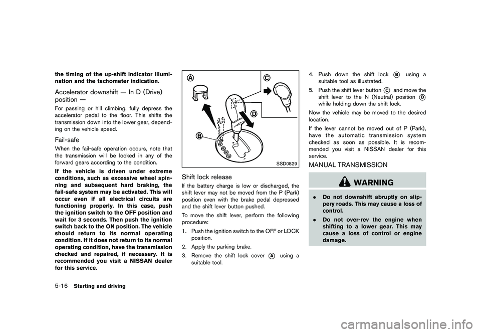 NISSAN 370Z 2017  Owners Manual OPERATING TIPS
�&�R�Q�G�L�W�L�R�Q�  
