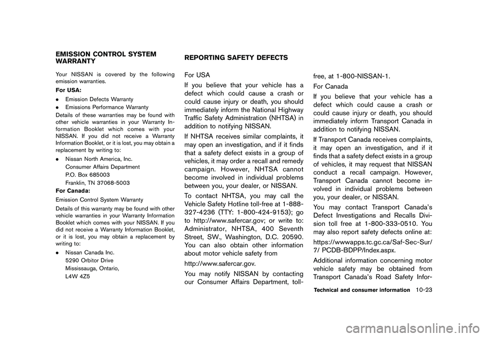 NISSAN 370Z 2017  Owners Manual �&�R�Q�G�L�W�L�R�Q�    