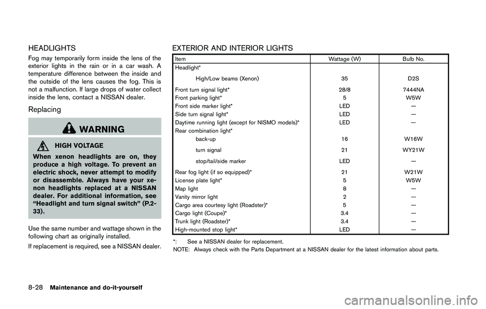 NISSAN 370Z 2014  Owners Manual 