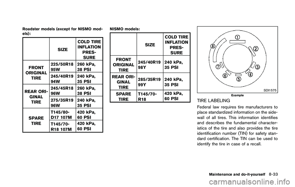 NISSAN 370Z 2014  Owners Manual 