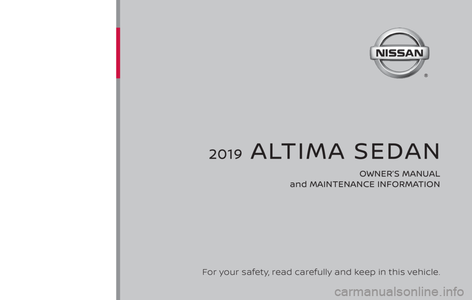 NISSAN ALTIMA SL 2018  Owners Manual 
