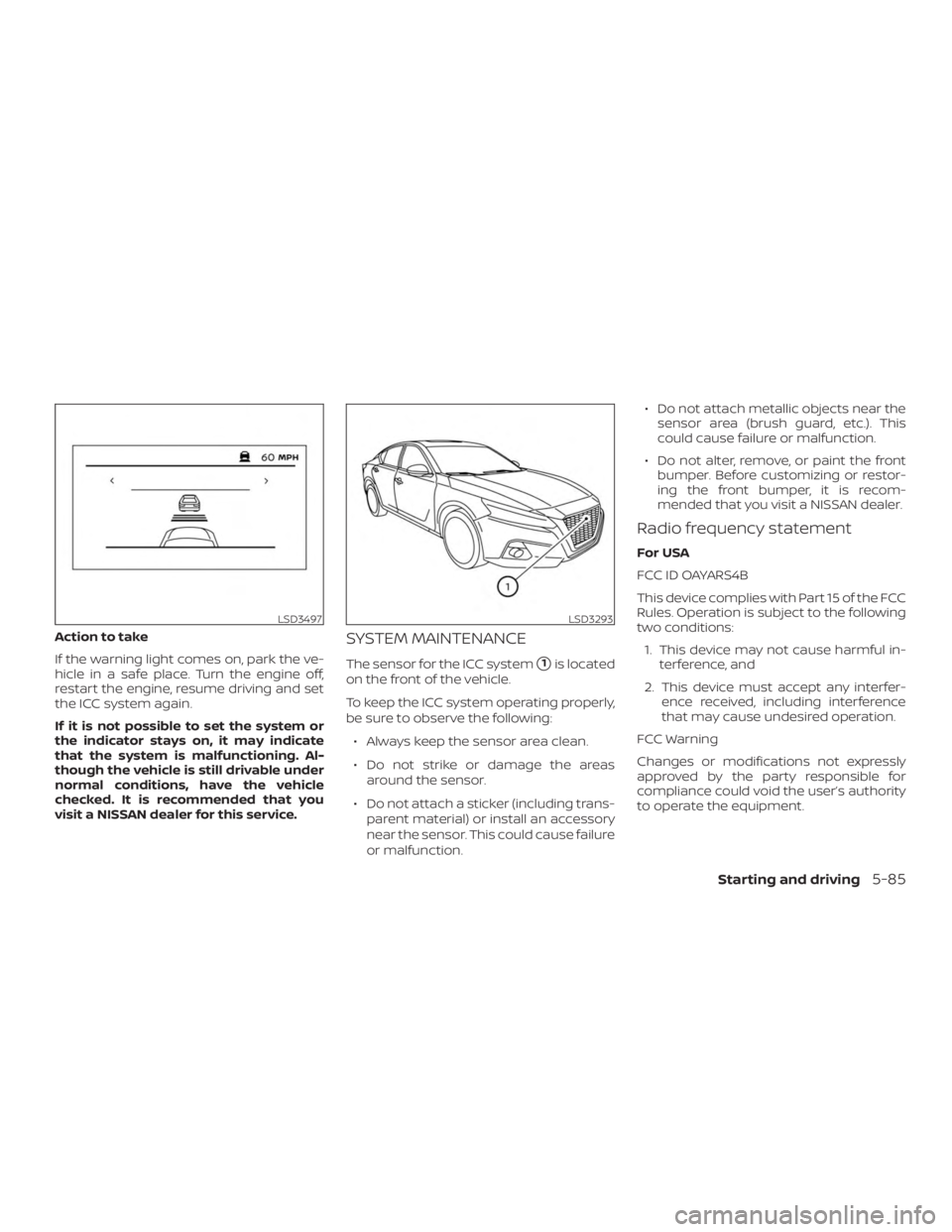 NISSAN ALTIMA SL 2018  Owners Manual 