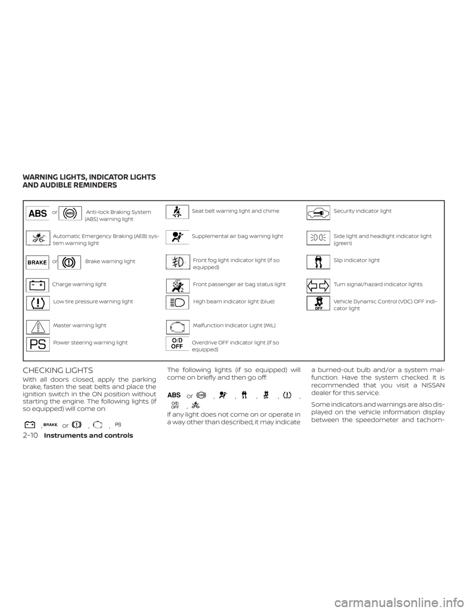 NISSAN ALTIMA SV 2018  Owners Manual 