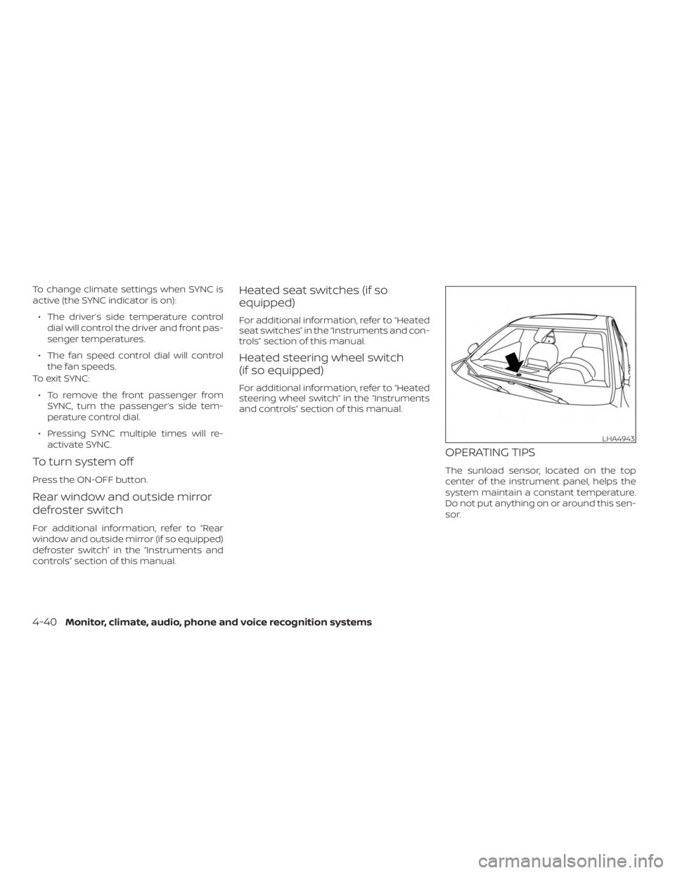 NISSAN ALTIMA SL 2019  Owners Manual 