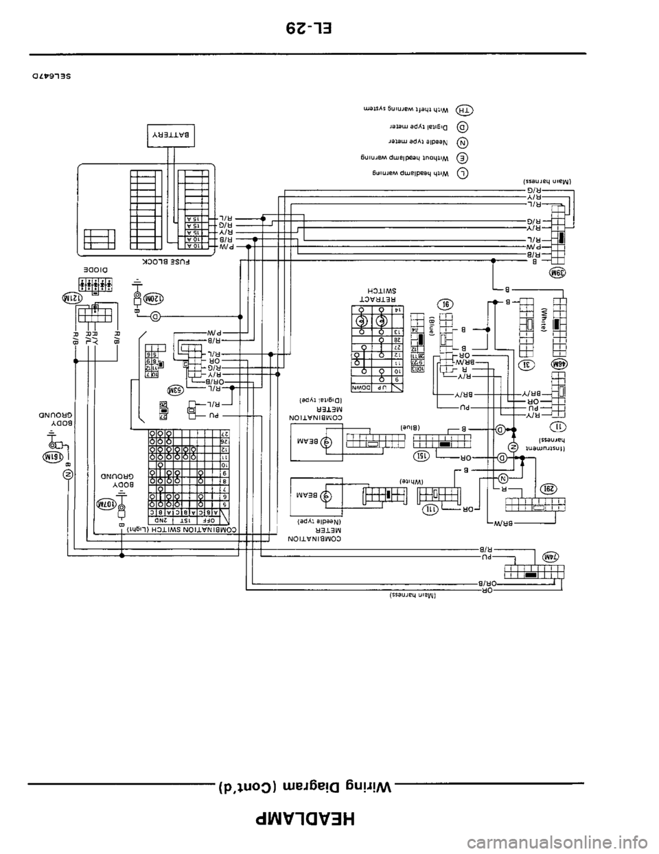 NISSAN 300ZX 1984 Z31 Electrical System Owners Manual L 
, 
sin Mld 
u f  