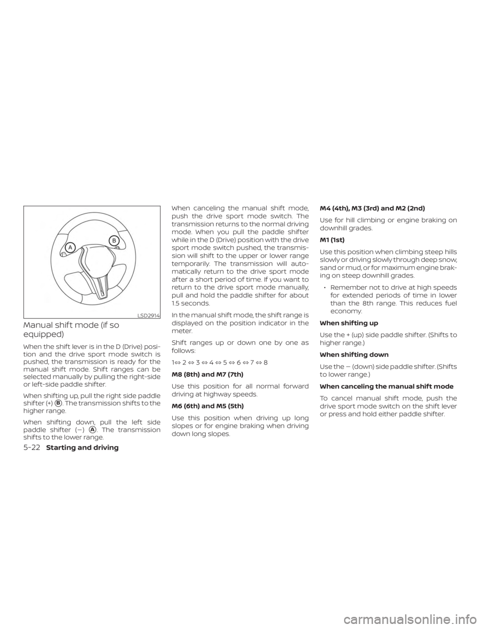 NISSAN ALTIMA 2022  Owners Manual 
