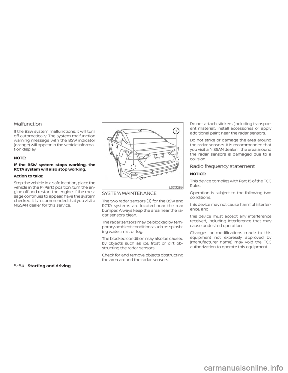 NISSAN ALTIMA 2022  Owners Manual 