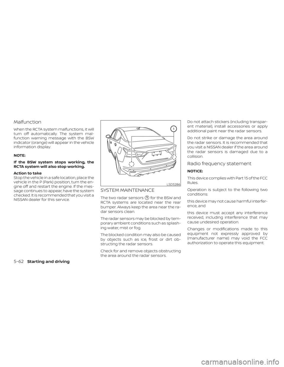 NISSAN ALTIMA 2022  Owners Manual 
