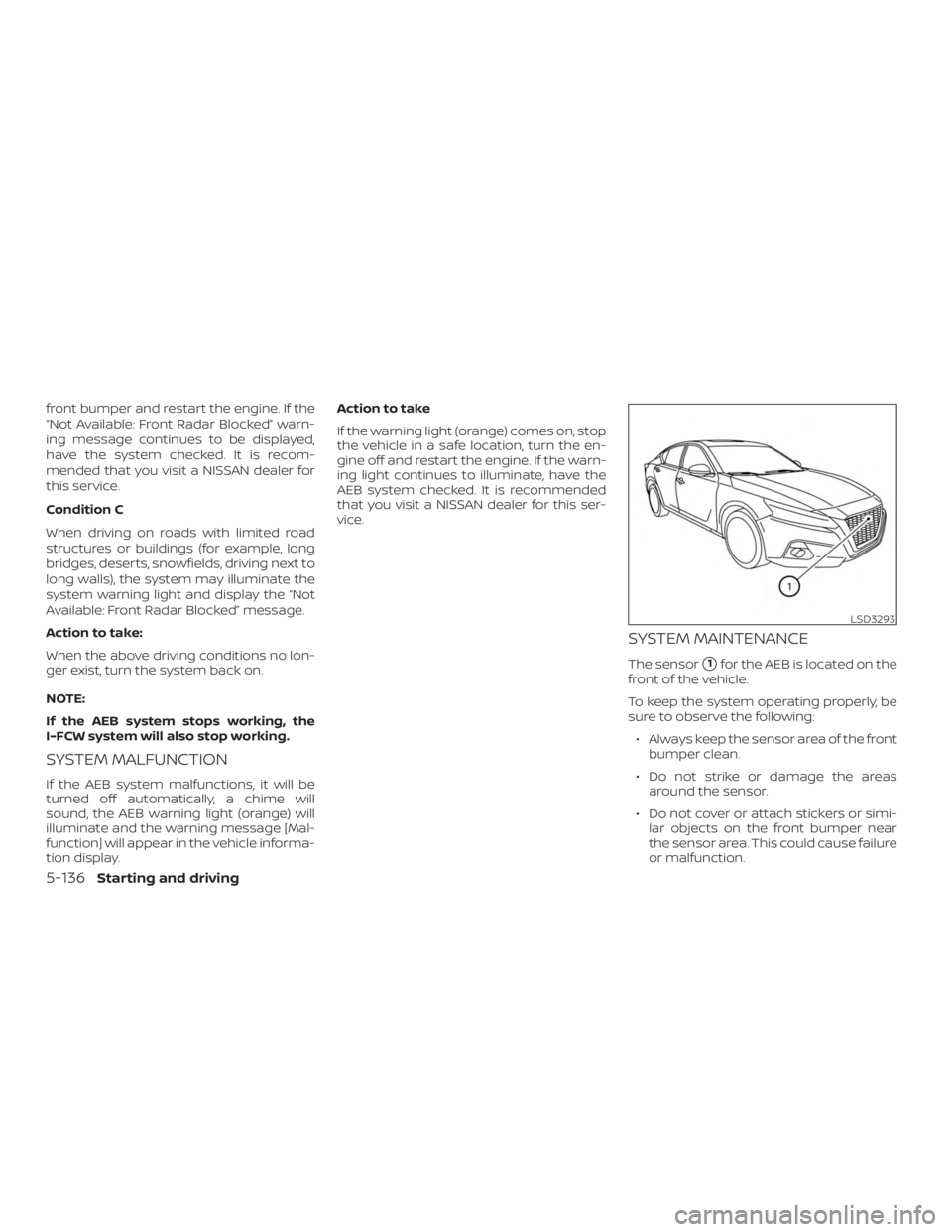 NISSAN ALTIMA 2022  Owners Manual 