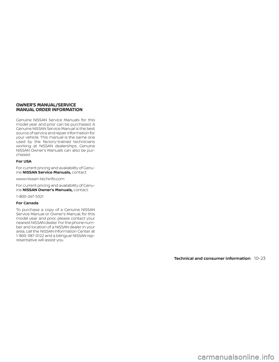NISSAN ALTIMA 2022 Owners Manual NISSAN ALTIMA 2022 Owners Manual