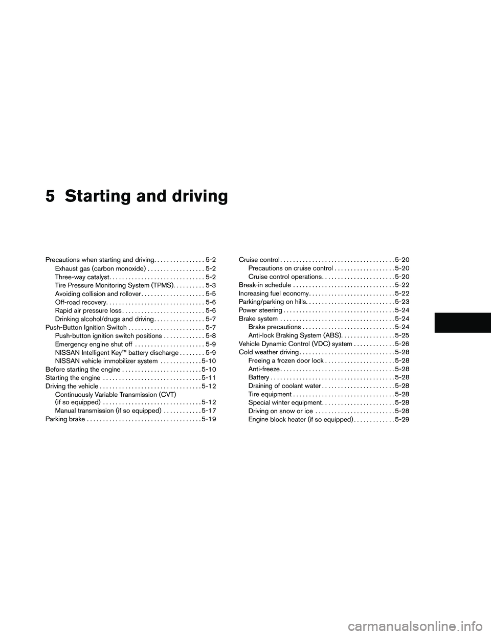 NISSAN ALTIMA 2012  Owners Manual 