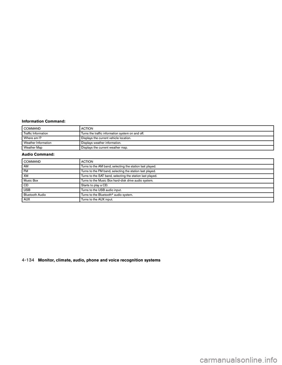 NISSAN ALTIMA 2011 Owners Manual Information Command: NISSAN ALTIMA 2011 Owners Manual Information Command: