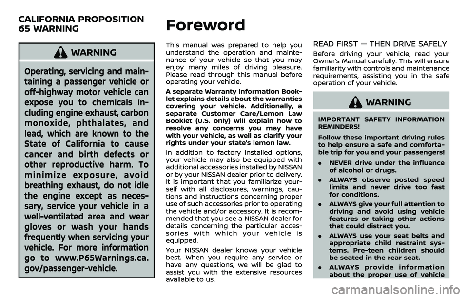 NISSAN ARMADA 2023 Owners Manual NISSAN ARMADA 2023 Owners Manual