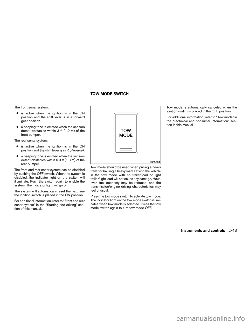 NISSAN ARMADA PLATINUM 2015  Owners Manual 